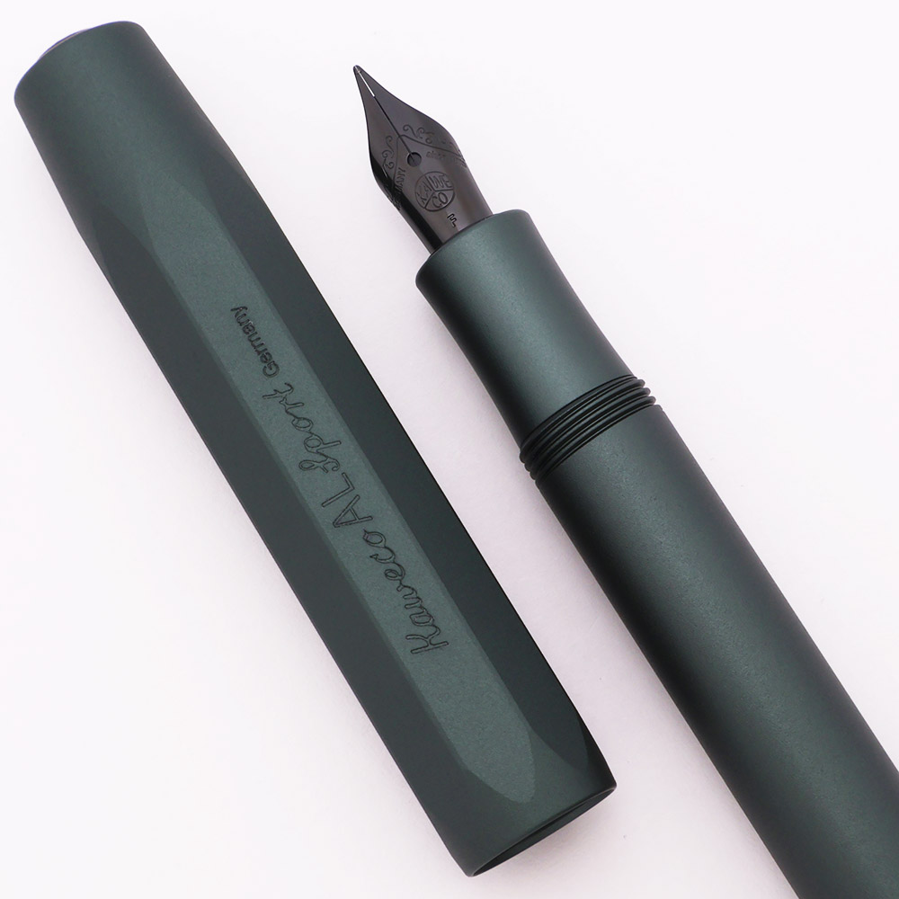 Kaweco AL Sport LE Fountain Pen - Aurora, Dark Green w Black Clip